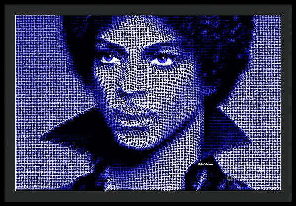 Impression encadrée - Prince - Hommage en bleu royal