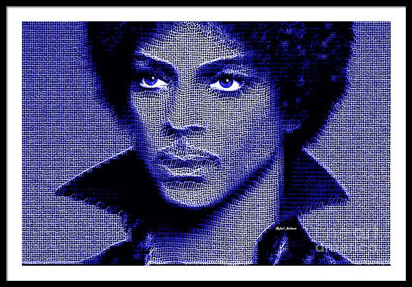 Impression encadrée - Prince - Hommage en bleu royal