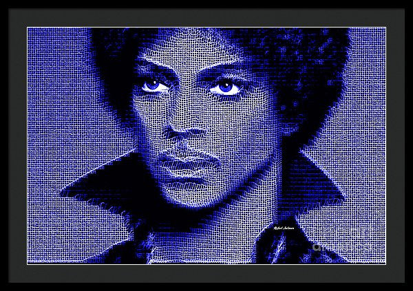 Impression encadrée - Prince - Hommage en bleu royal