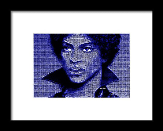 Framed Print - Prince - Tribute In Royal Blue