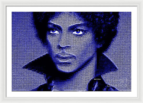 Impression encadrée - Prince - Hommage en bleu royal