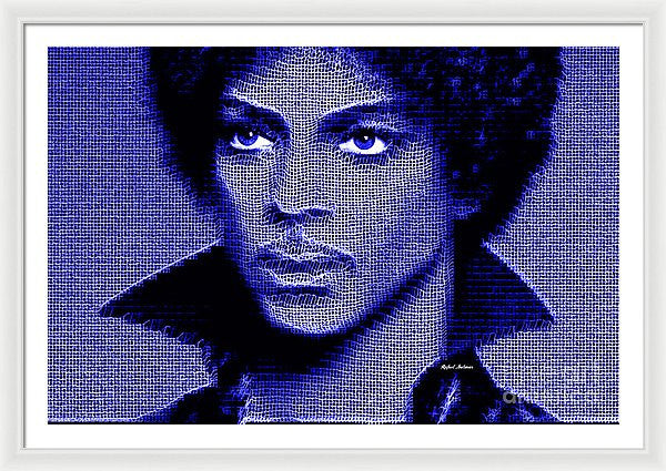 Impression encadrée - Prince - Hommage en bleu royal