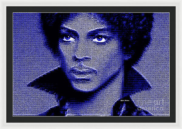 Impression encadrée - Prince - Hommage en bleu royal