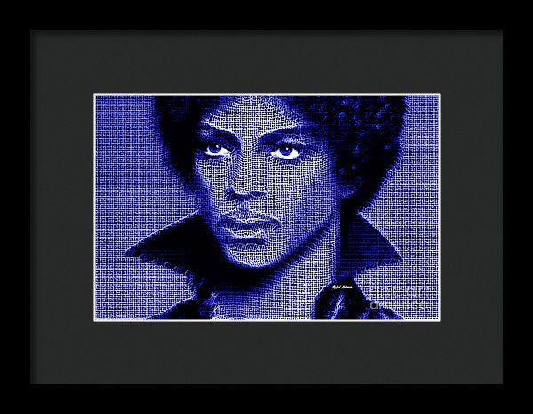 Impression encadrée - Prince - Hommage en bleu royal