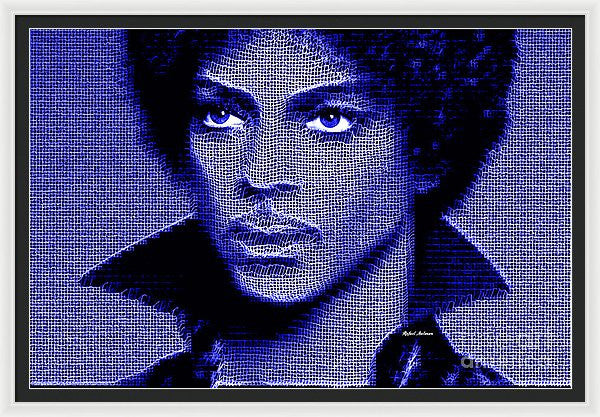 Impression encadrée - Prince - Hommage en bleu royal