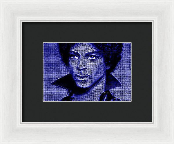 Impression encadrée - Prince - Hommage en bleu royal