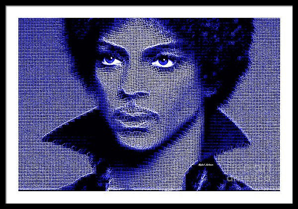 Impression encadrée - Prince - Hommage en bleu royal