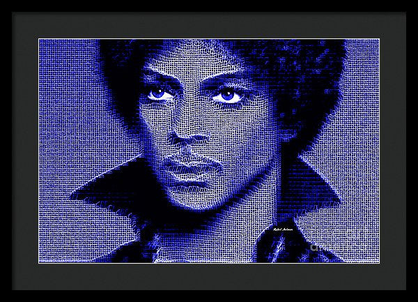 Impression encadrée - Prince - Hommage en bleu royal