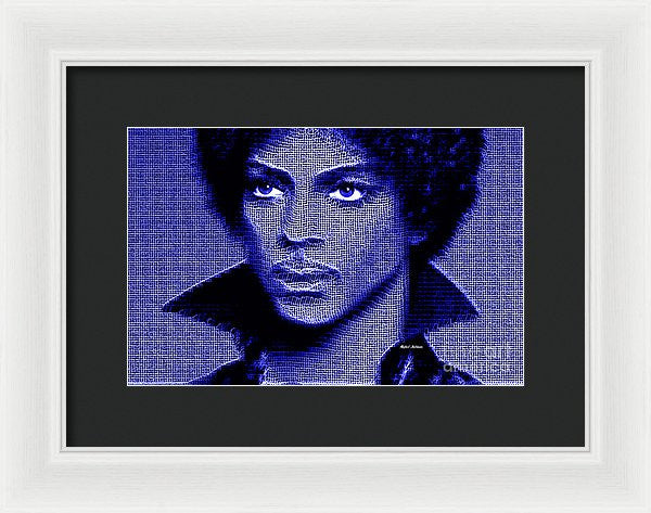 Impression encadrée - Prince - Hommage en bleu royal