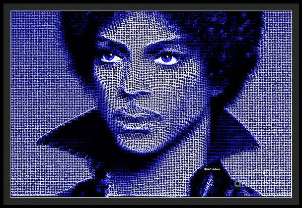 Impression encadrée - Prince - Hommage en bleu royal