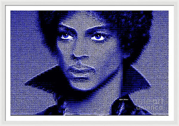 Impression encadrée - Prince - Hommage en bleu royal