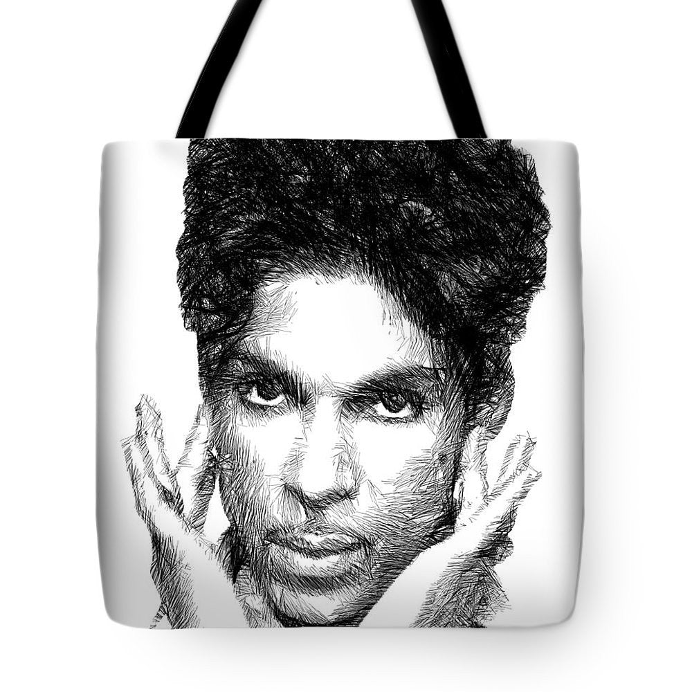 Tote Bag - Prince - Tribute Sketch In Black And White 2