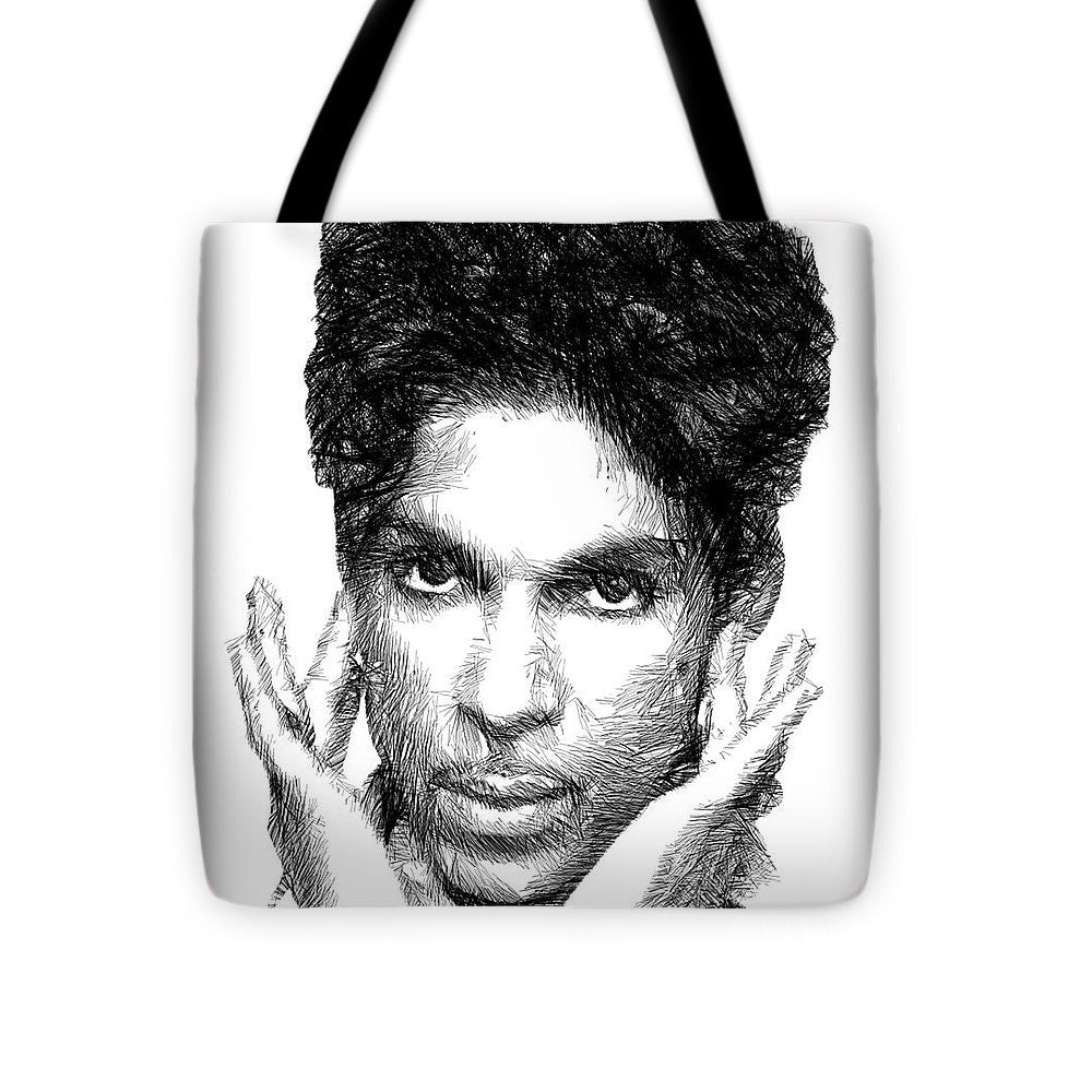 Tote Bag - Prince - Tribute Sketch In Black And White 2