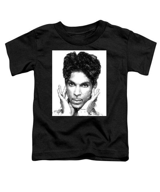 Toddler T-Shirt - Prince - Tribute Sketch In Black And White 2