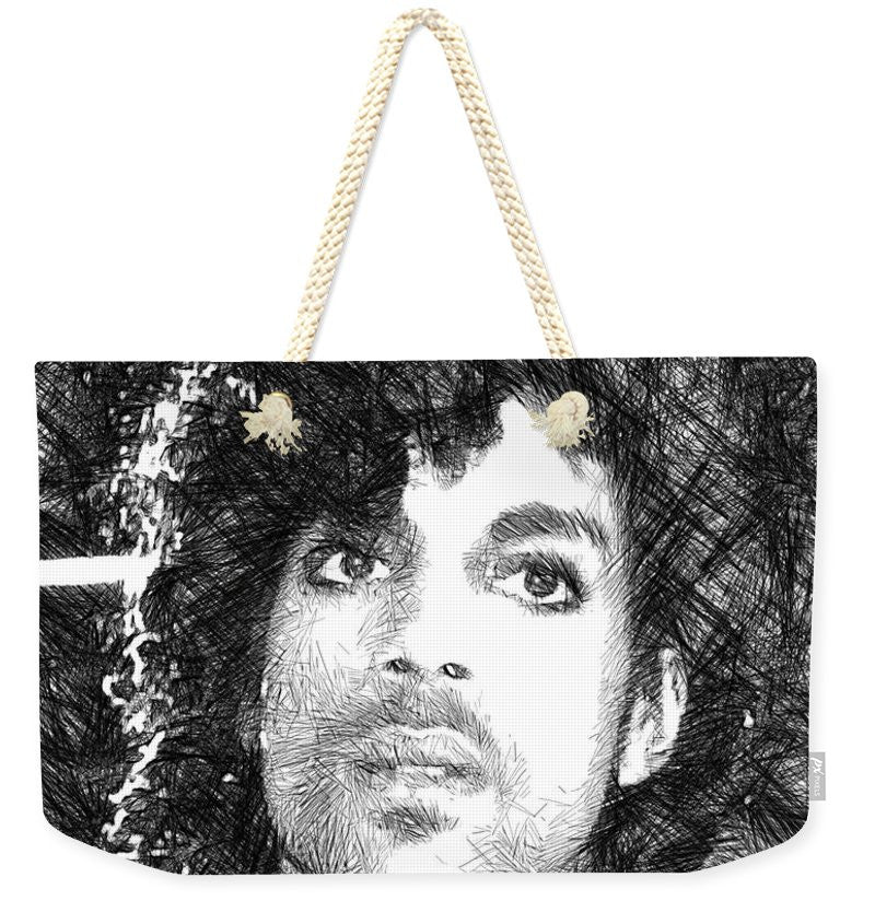 Sac fourre-tout week-end - Prince - Tribute Sketch en noir et blanc 3