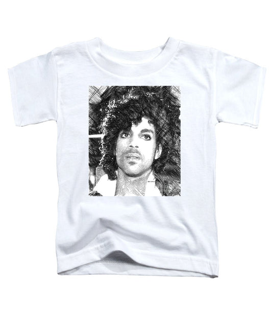 Toddler T-Shirt - Prince - Tribute Sketch In Black And White 3