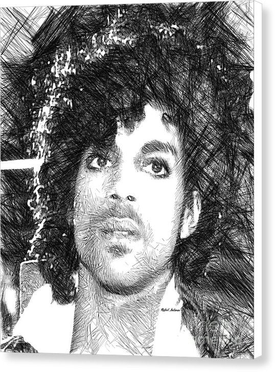 Impression sur toile - Prince - Croquis hommage en noir et blanc 3