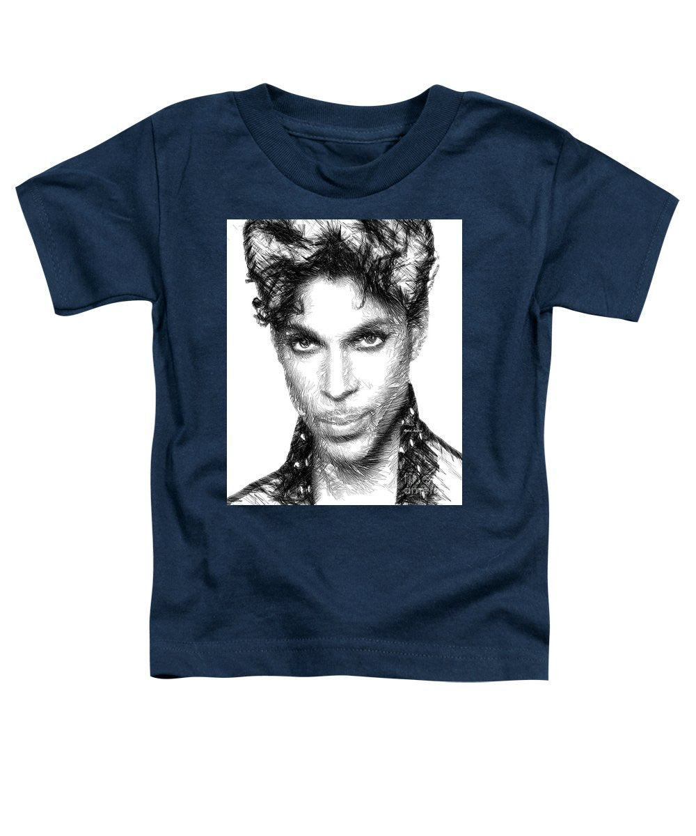 Toddler T-Shirt - Prince - Tribute Sketch In Black And White