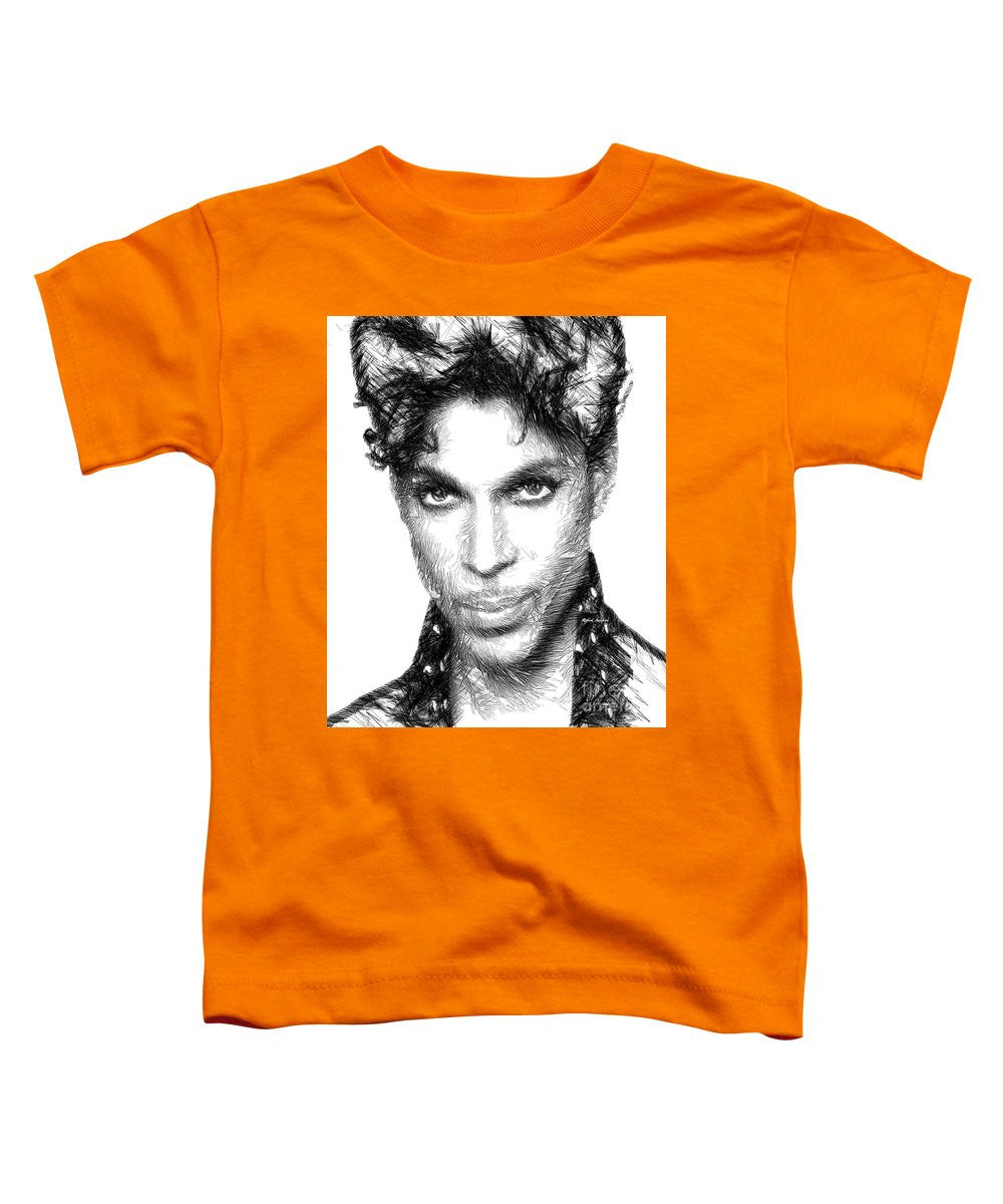 Toddler T-Shirt - Prince - Tribute Sketch In Black And White