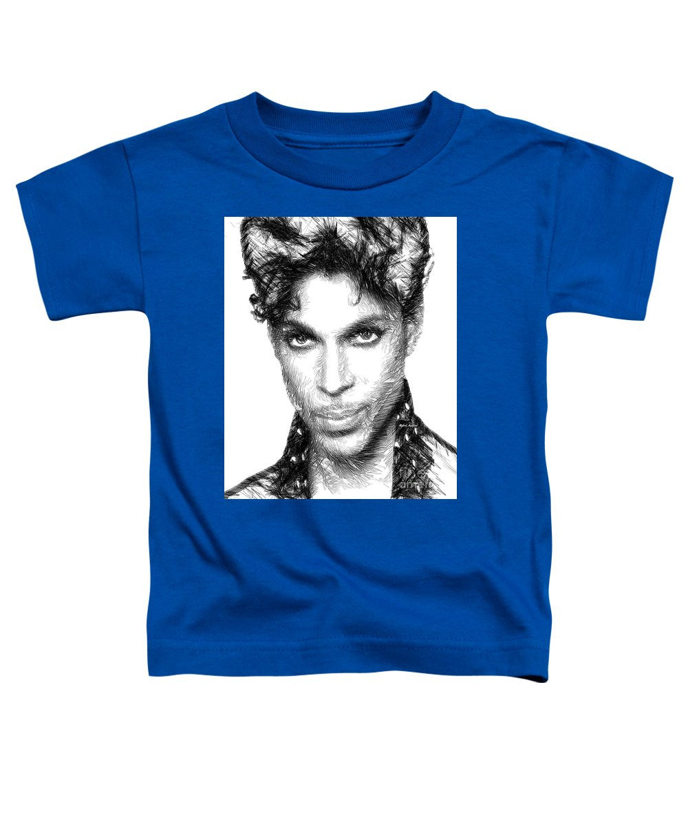 Toddler T-Shirt - Prince - Tribute Sketch In Black And White