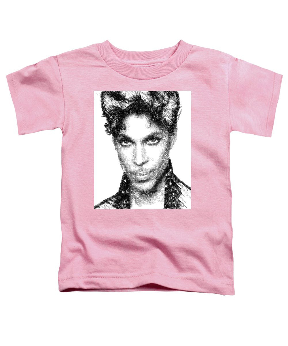 Toddler T-Shirt - Prince - Tribute Sketch In Black And White