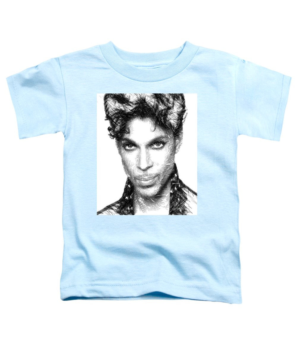 Toddler T-Shirt - Prince - Tribute Sketch In Black And White