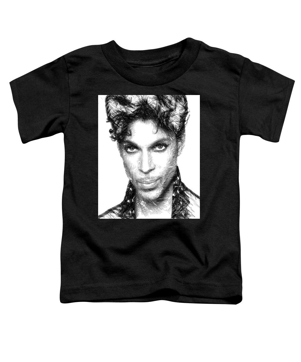 Toddler T-Shirt - Prince - Tribute Sketch In Black And White