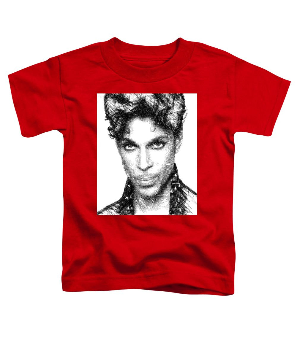 Toddler T-Shirt - Prince - Tribute Sketch In Black And White