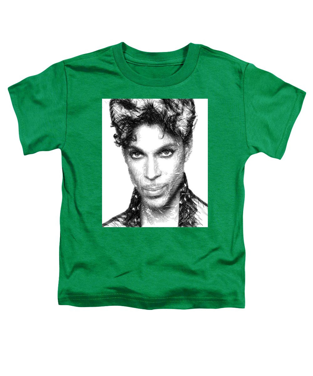 Toddler T-Shirt - Prince - Tribute Sketch In Black And White