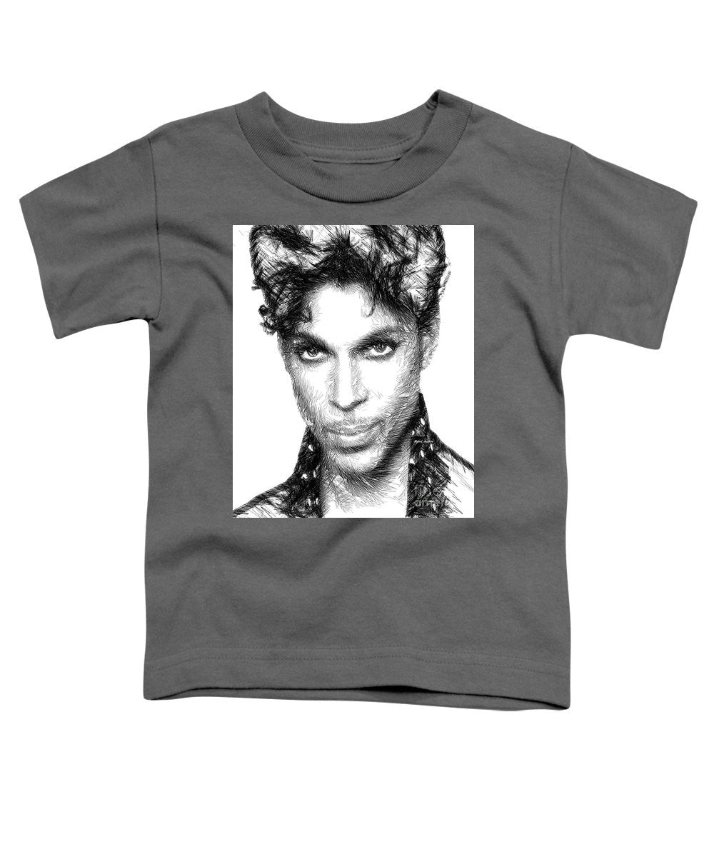 Toddler T-Shirt - Prince - Tribute Sketch In Black And White