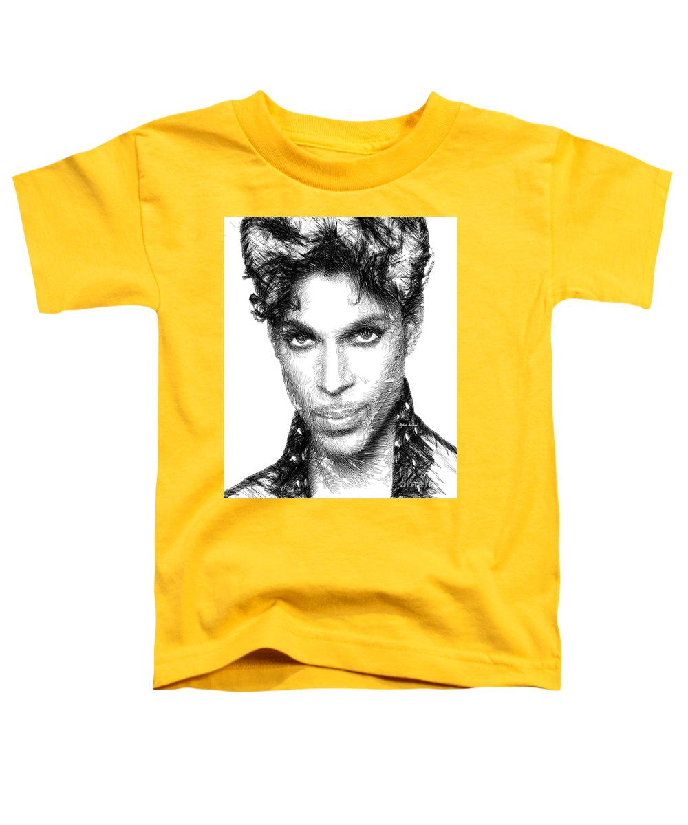 Toddler T-Shirt - Prince - Tribute Sketch In Black And White