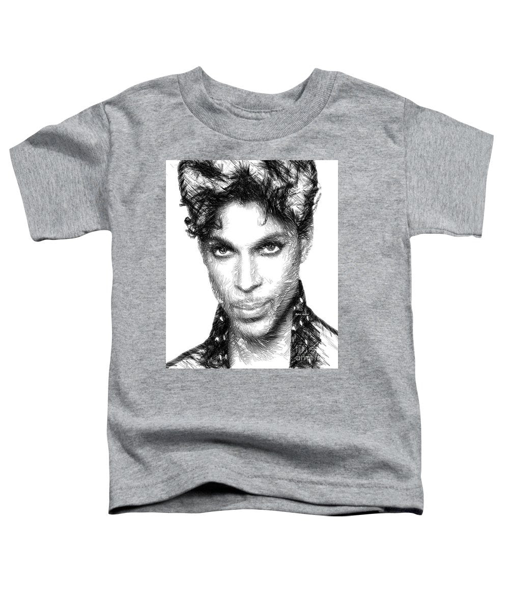 Toddler T-Shirt - Prince - Tribute Sketch In Black And White