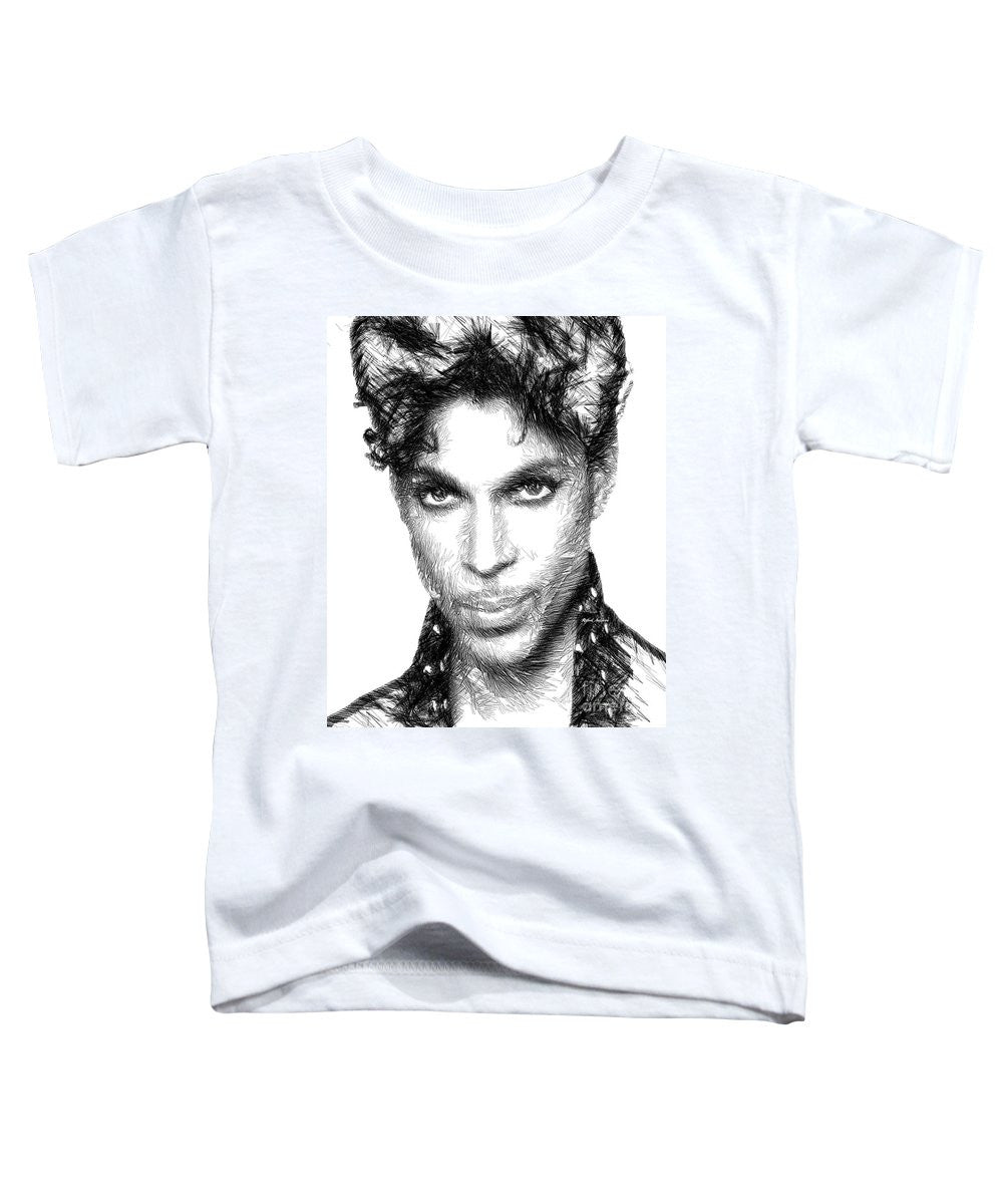 Toddler T-Shirt - Prince - Tribute Sketch In Black And White