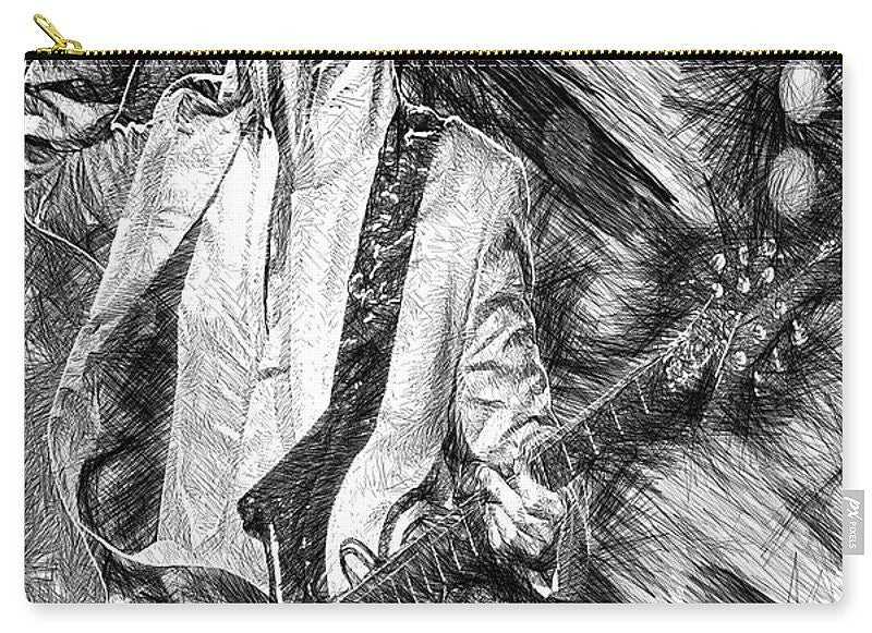 Carry-All Pouch - Prince - Tribute With Guitar In Black And White