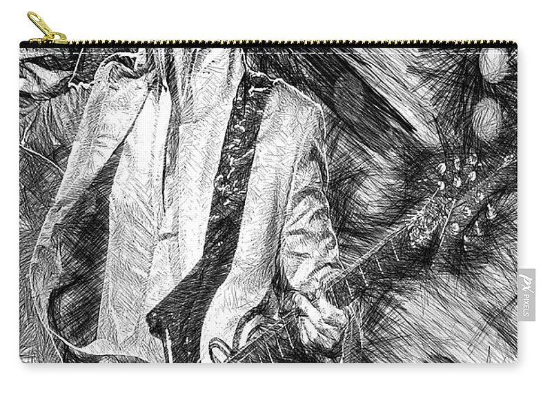 Carry-All Pouch - Prince - Tribute With Guitar In Black And White