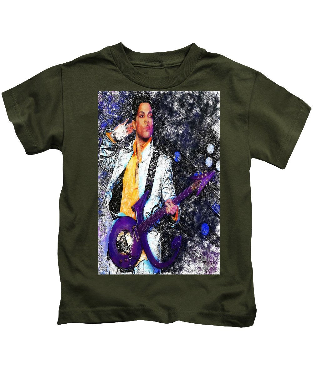 Kids T-Shirt - Prince - Tribute With Guitar