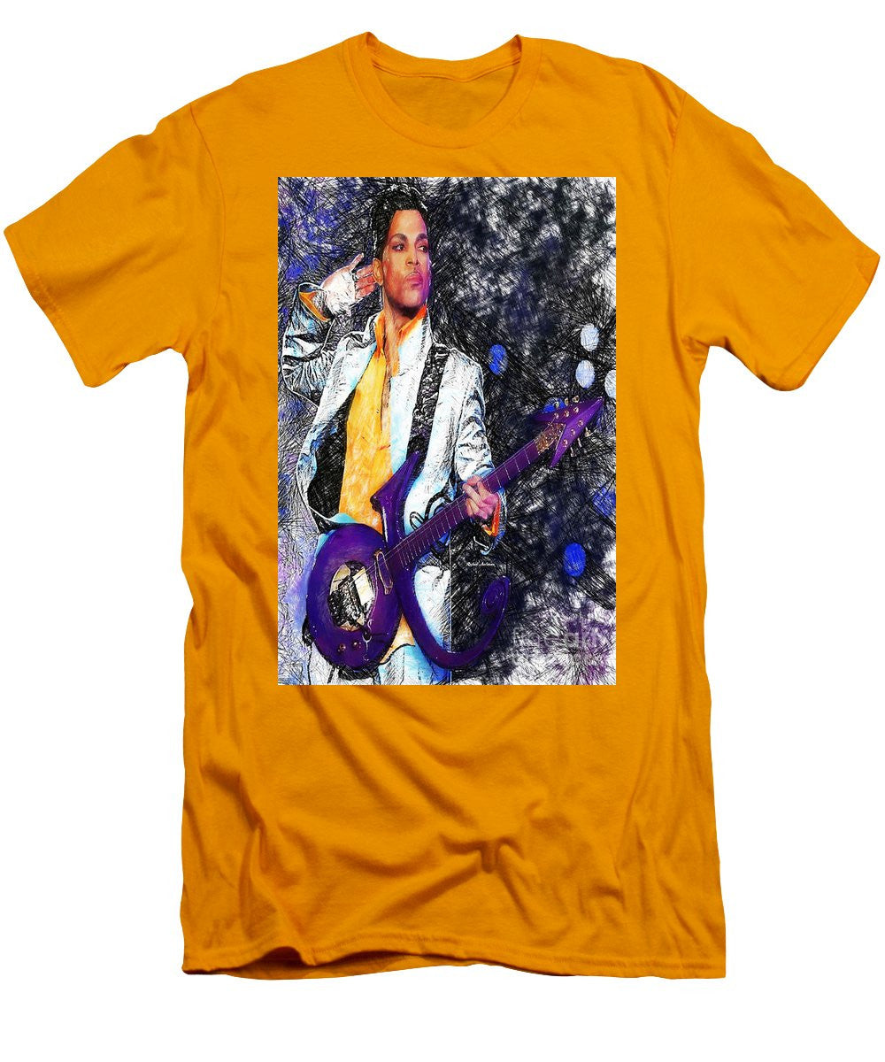 T-shirt pour homme (coupe ajustée) - Prince - Hommage à la guitare