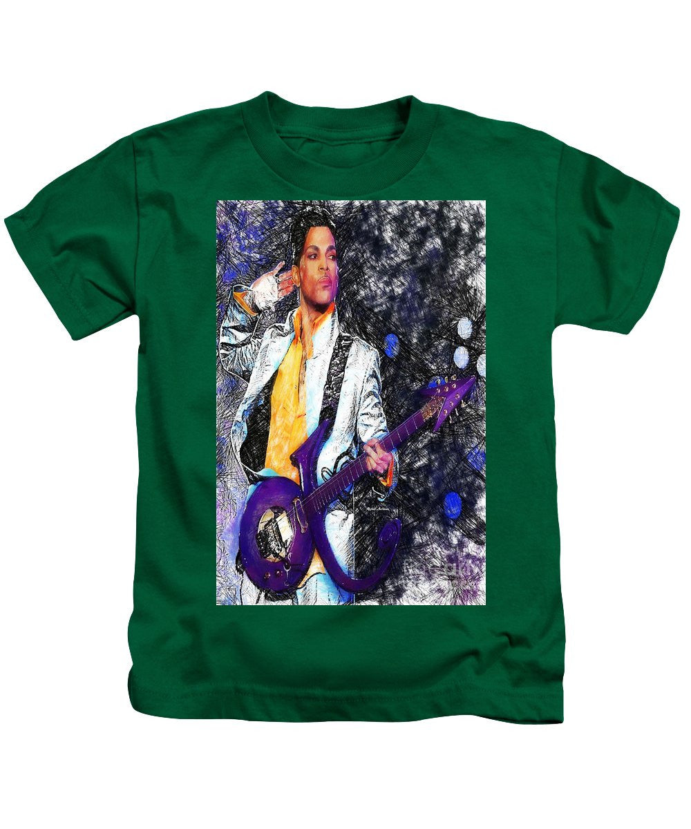 Kids T-Shirt - Prince - Tribute With Guitar