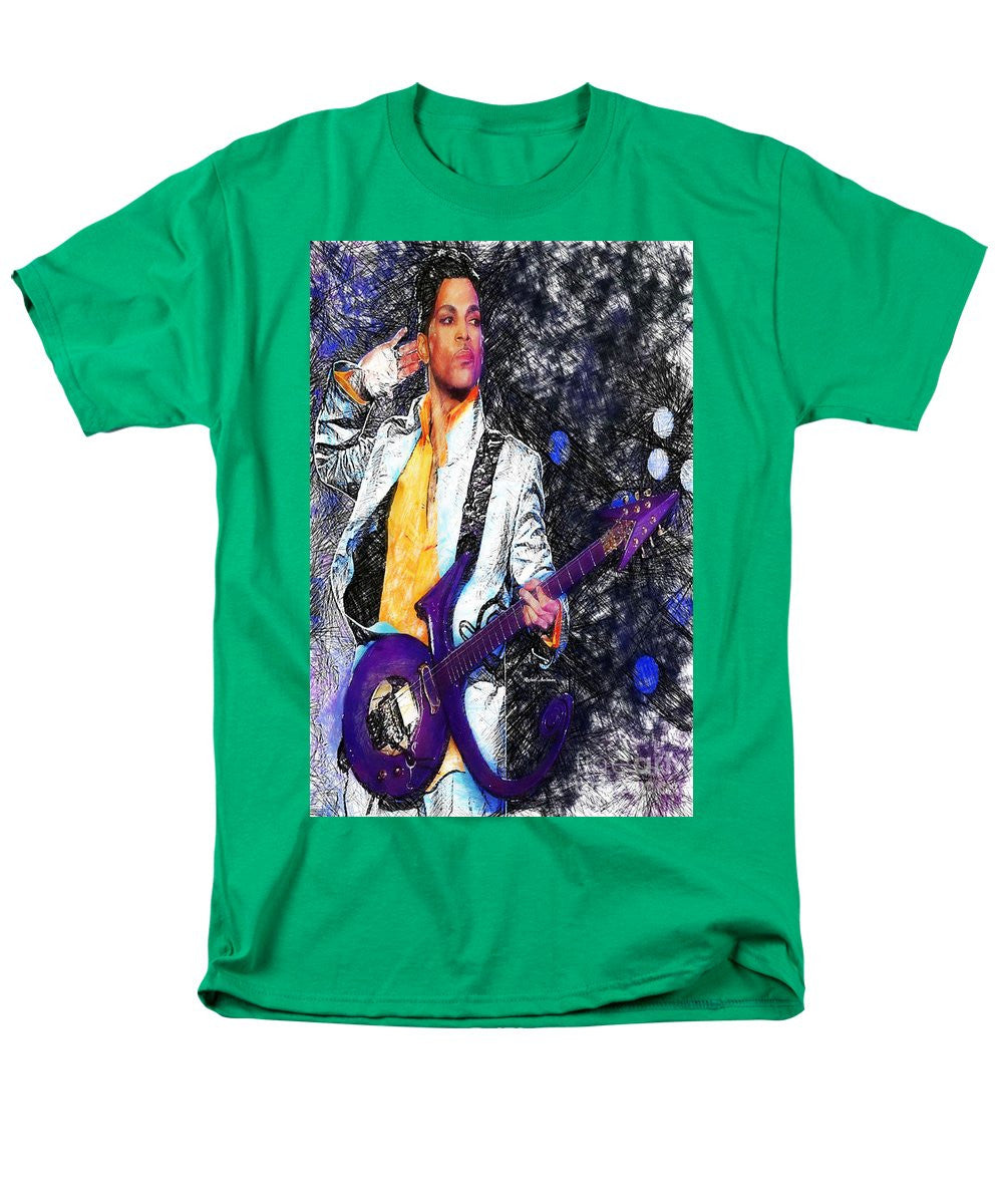 Men's T-Shirt  (Regular Fit) - Prince - Tribute With Guitar