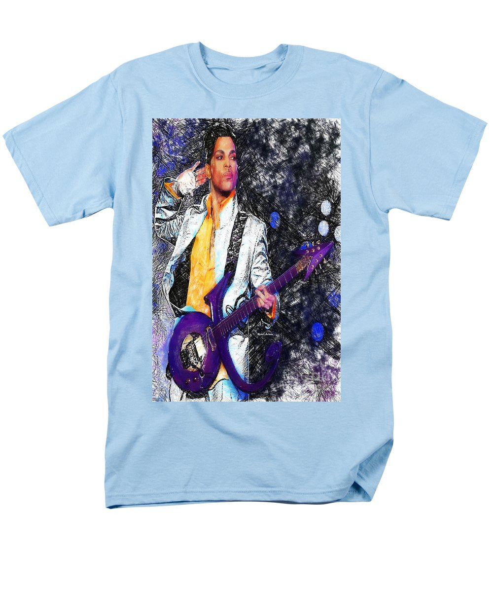 Men's T-Shirt  (Regular Fit) - Prince - Tribute With Guitar