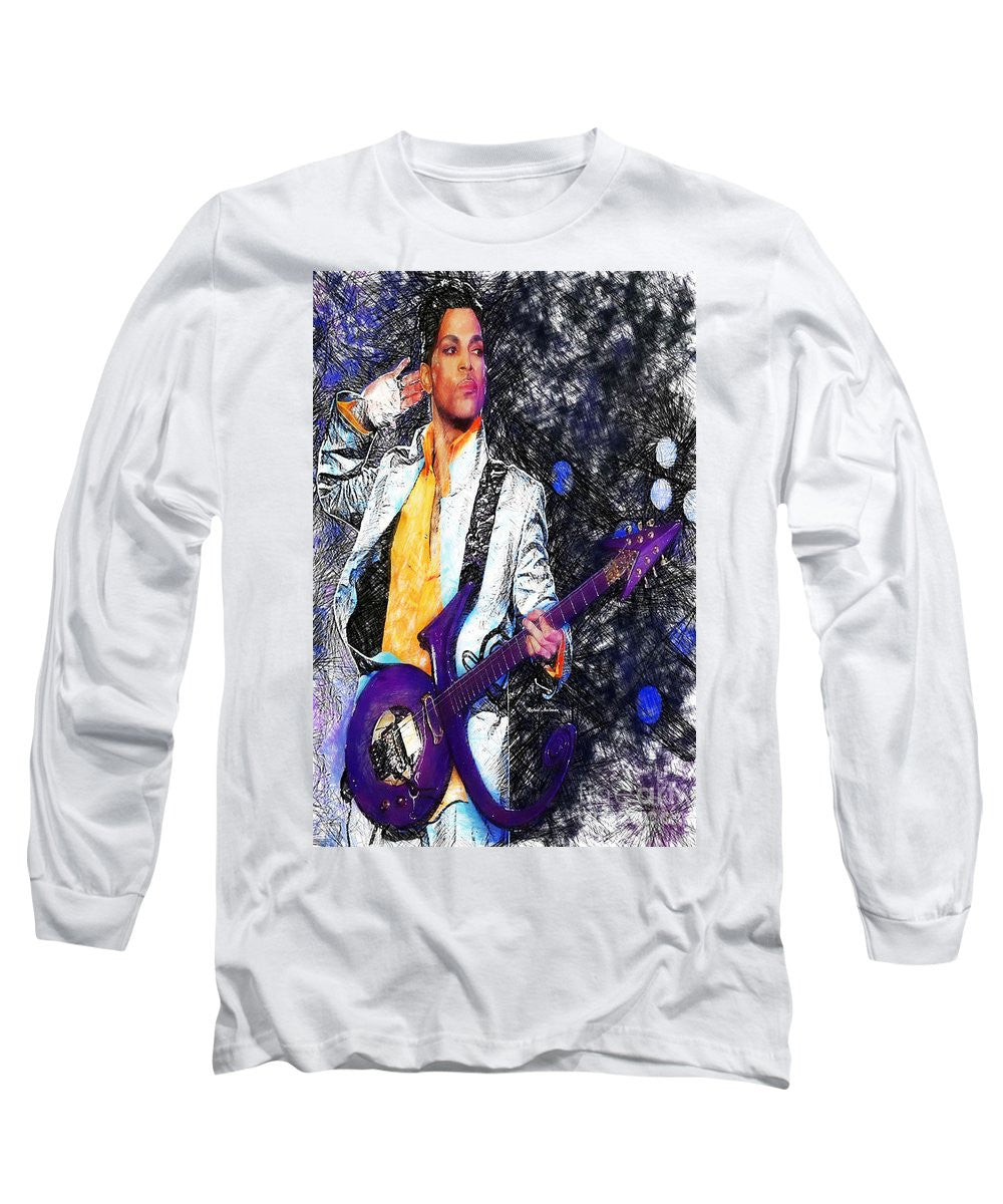 Long Sleeve T-Shirt - Prince - Tribute With Guitar