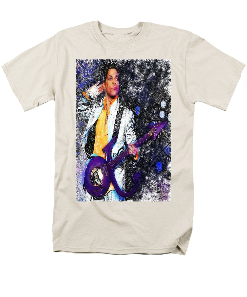 Men's T-Shirt  (Regular Fit) - Prince - Tribute With Guitar