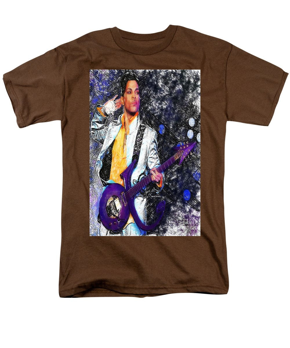 Men's T-Shirt  (Regular Fit) - Prince - Tribute With Guitar