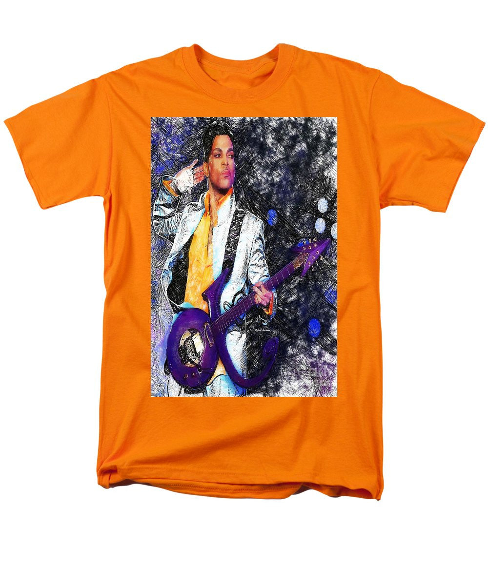 Men's T-Shirt  (Regular Fit) - Prince - Tribute With Guitar