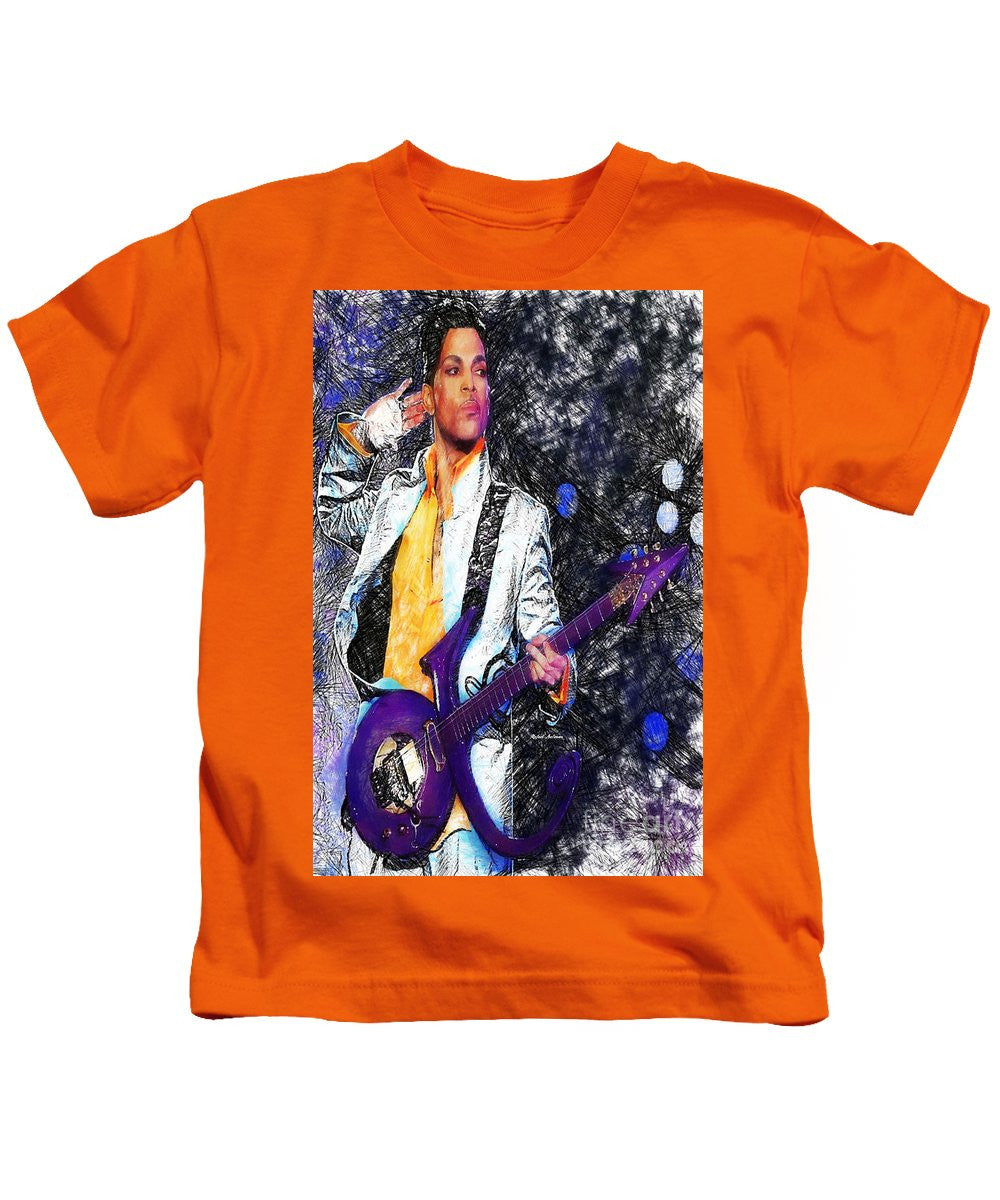 Kids T-Shirt - Prince - Tribute With Guitar