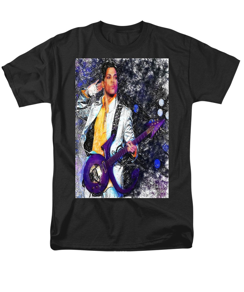 Men's T-Shirt  (Regular Fit) - Prince - Tribute With Guitar