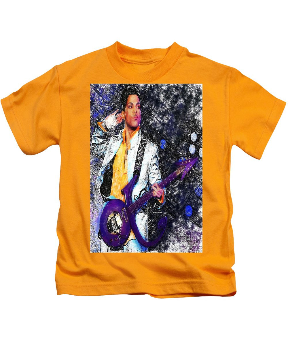 Kids T-Shirt - Prince - Tribute With Guitar