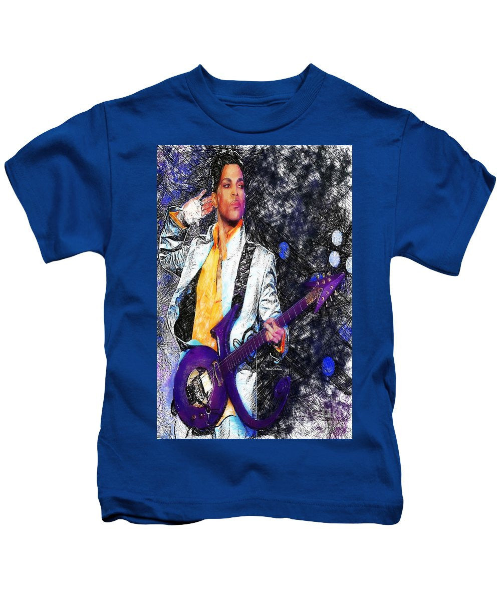 Kids T-Shirt - Prince - Tribute With Guitar