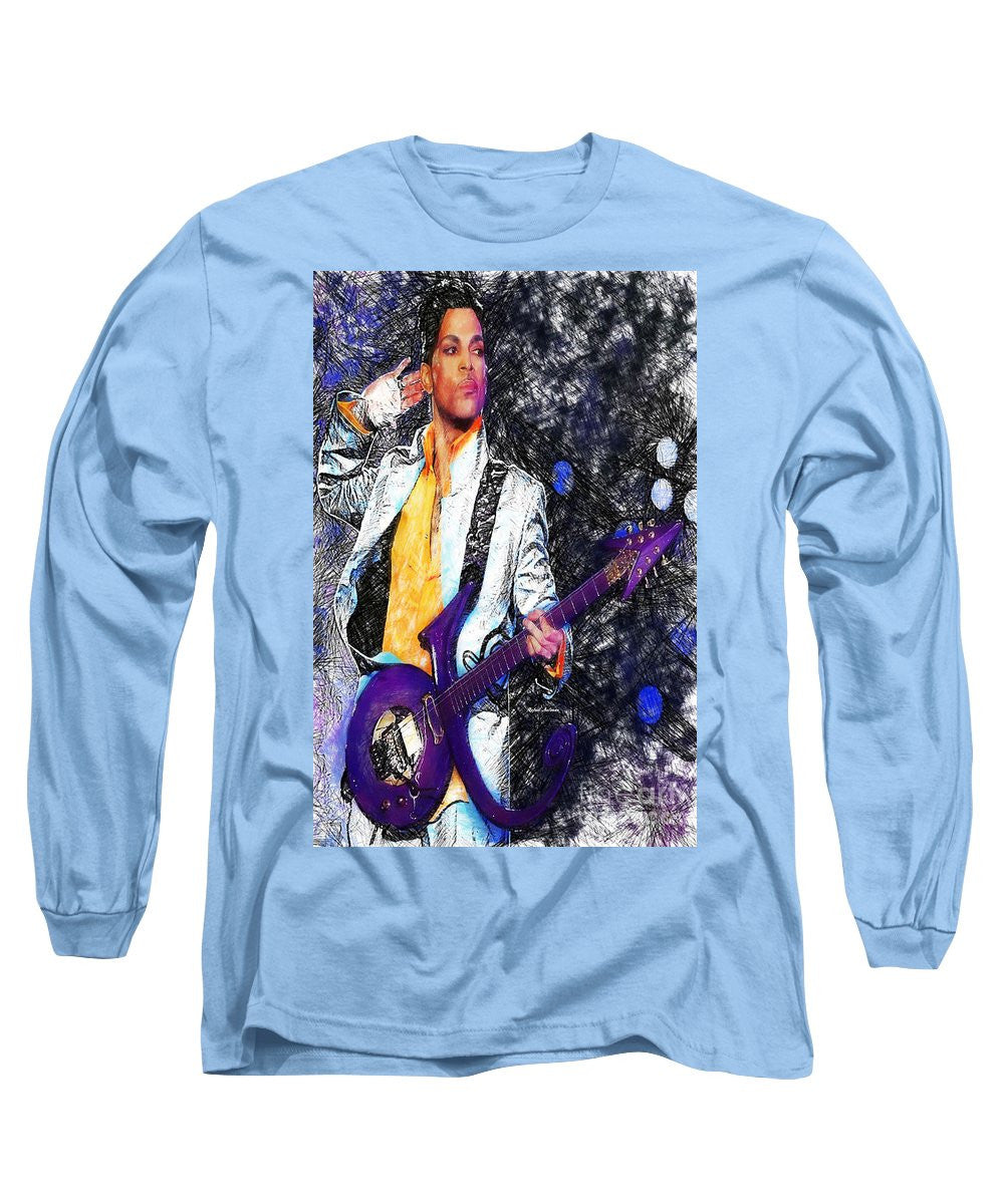 Long Sleeve T-Shirt - Prince - Tribute With Guitar