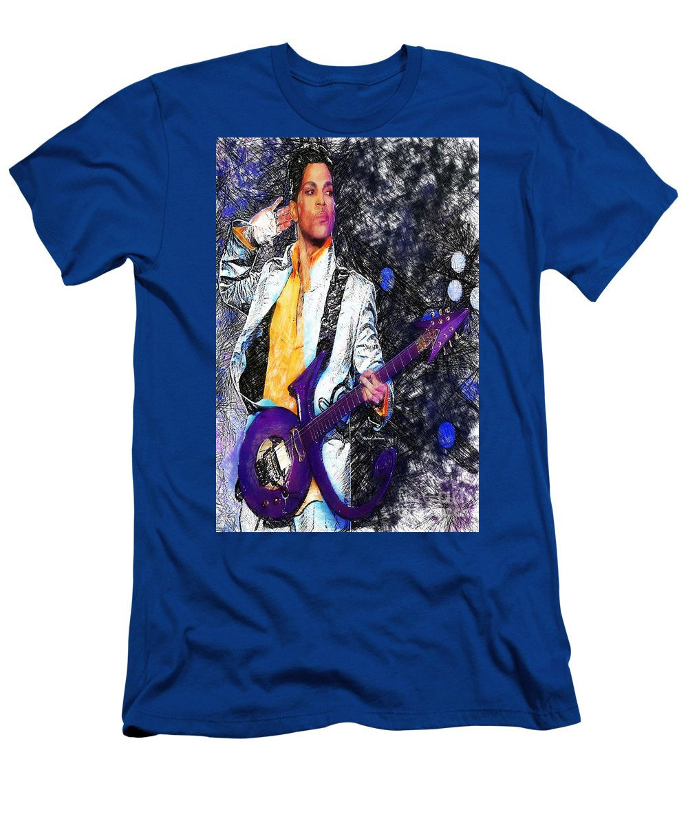 T-shirt pour homme (coupe ajustée) - Prince - Hommage à la guitare